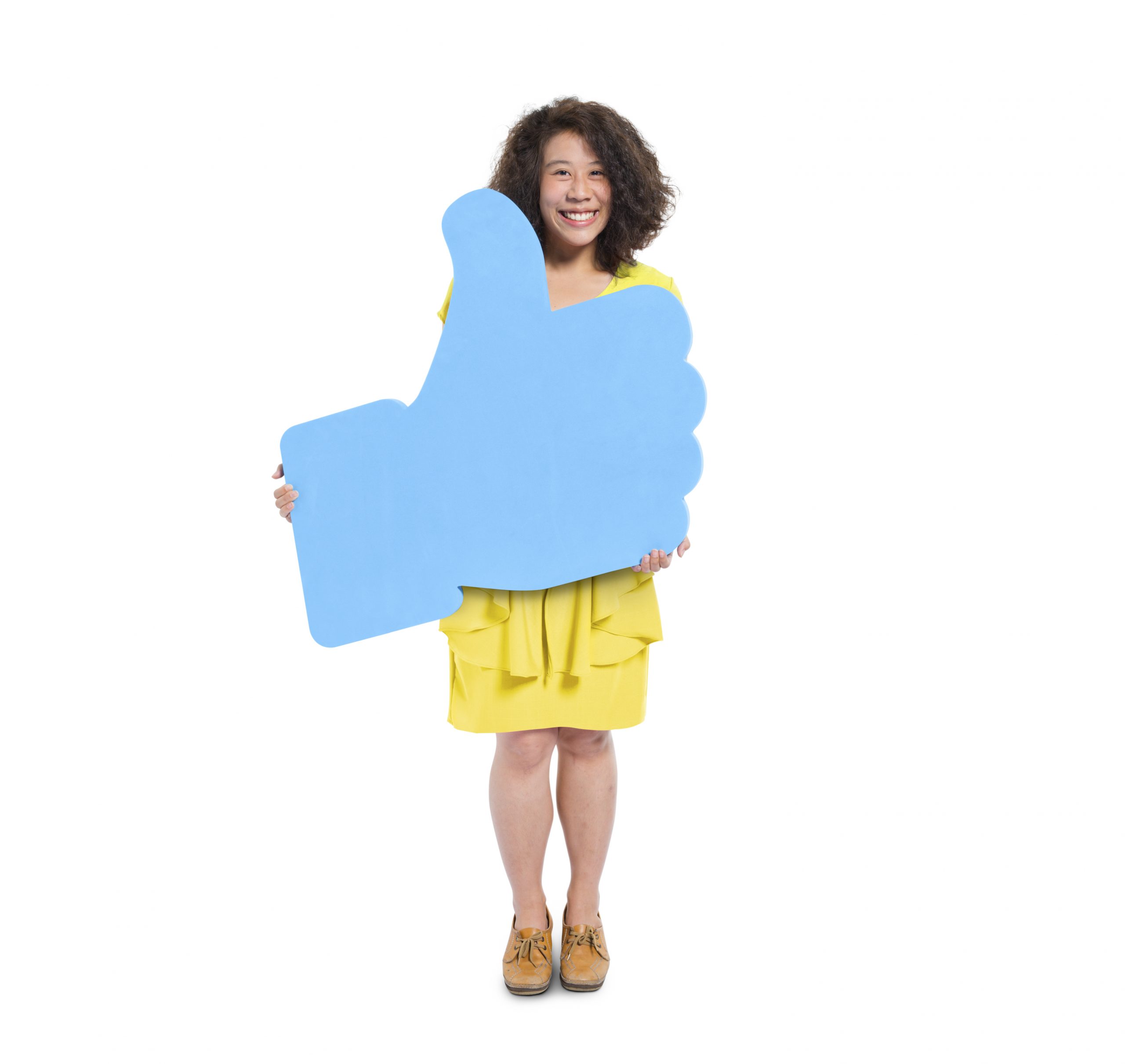 Women Holding Thumbs Up Symbol